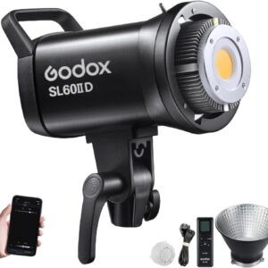 Godox Luz de video LED SL60IID 70W, 18600Lux@1M 5600K COB LED luz continua
