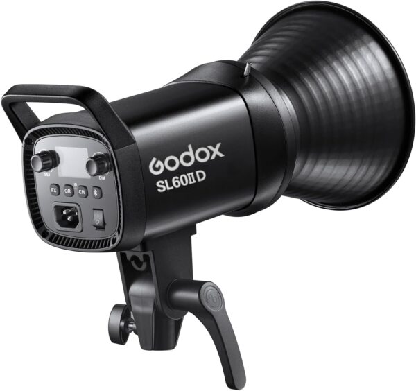 Godox SL60IID 70W LED Video Light, 18600Lux@1M 5600K COB LED Luce Continua, App Bluetooth e Telecomando Wireless 2.4G 8 Effetti Fx incorporati, TLCI/CRI 97+/96+Bowens Mount Studio Luce Godox SL60IID 70W LED Video Light, 18600Lux@1M 5600K COB LED Luce Continua, App Bluetooth e Telecomando Wireless 2.4G 8 Effetti Fx incorporati, TLCI/CRI 97+/96+Bowens Mount Studio Luce